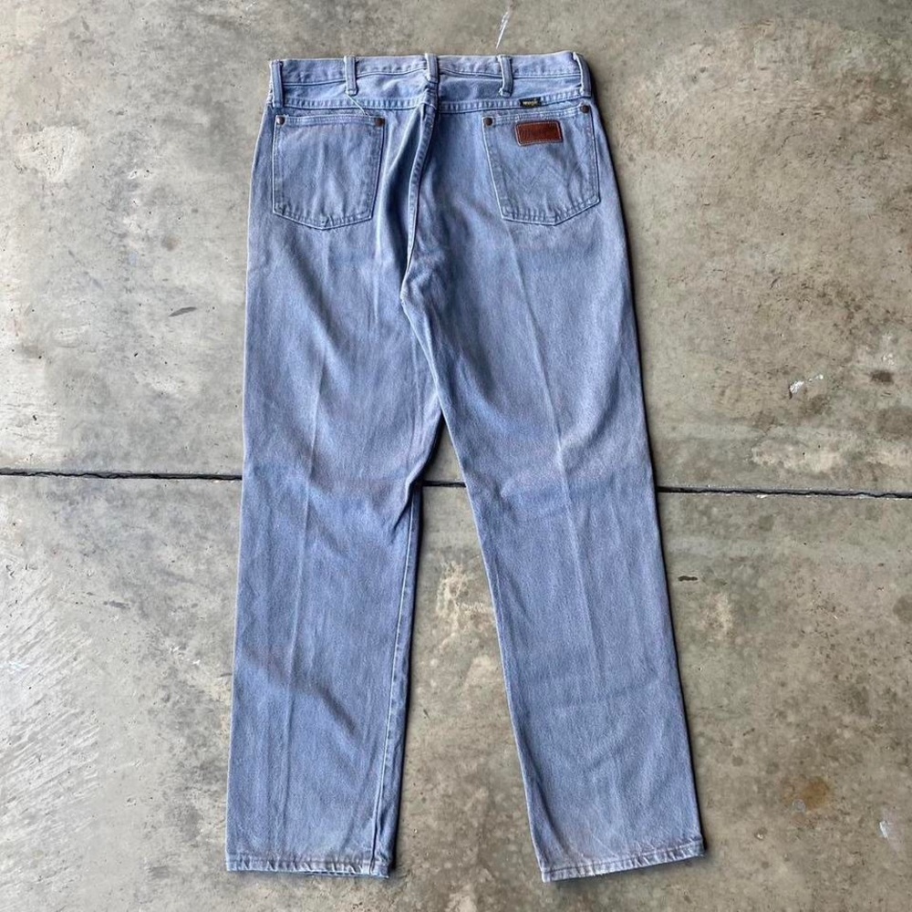 Vintage 80s Wrangler made in USA denim grey jeans 100% cotton
